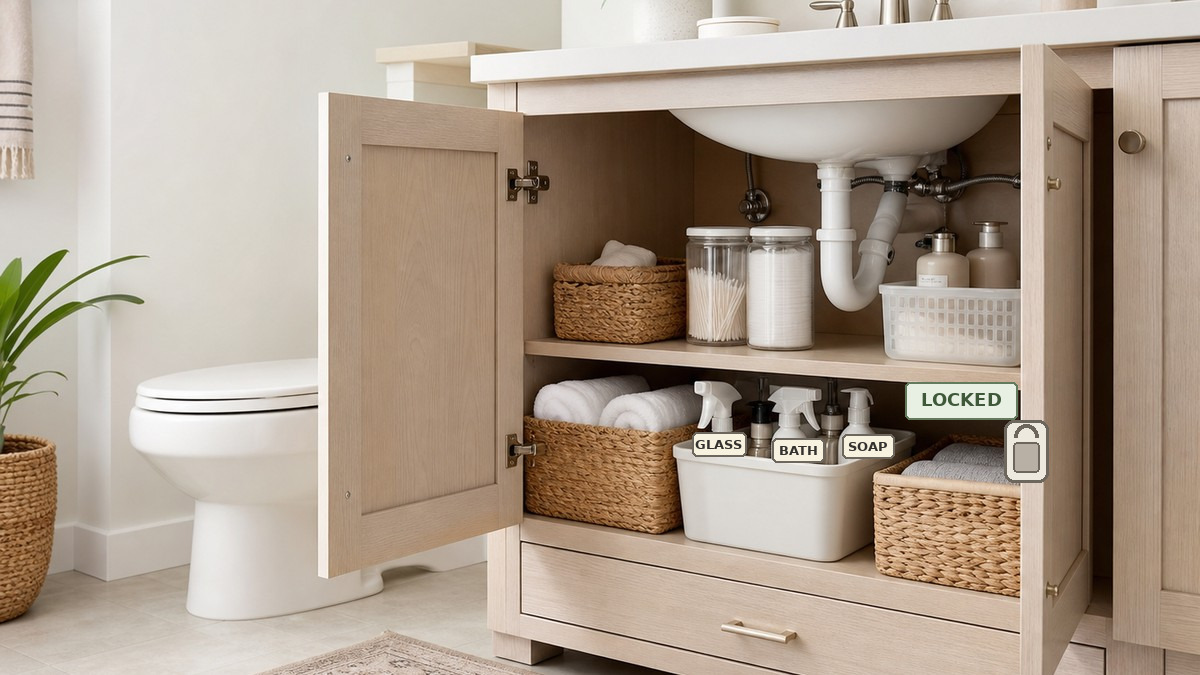 Under Bathroom Sink Organization Ideas: Remove, Then 3 Zones